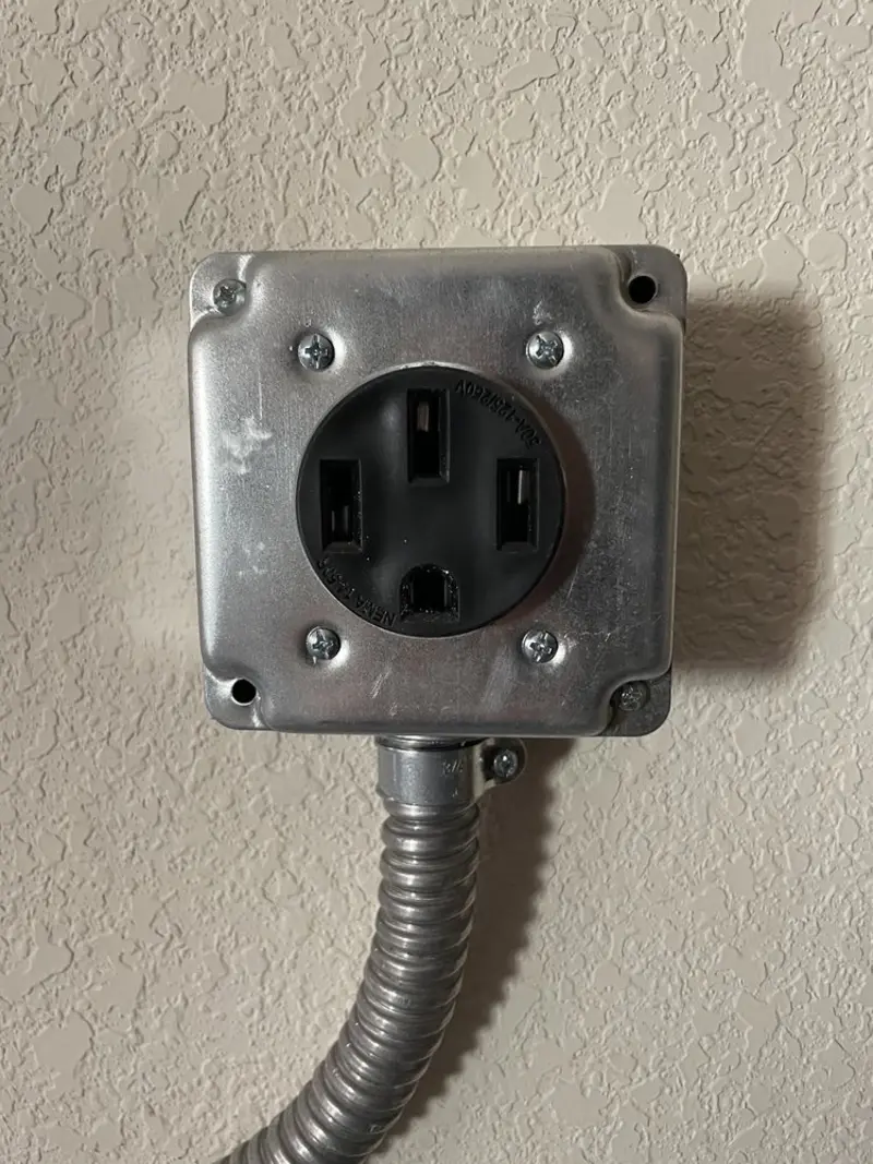 NEMA 14-50 outlet installed for Smart Home Electrical in Wadsworth